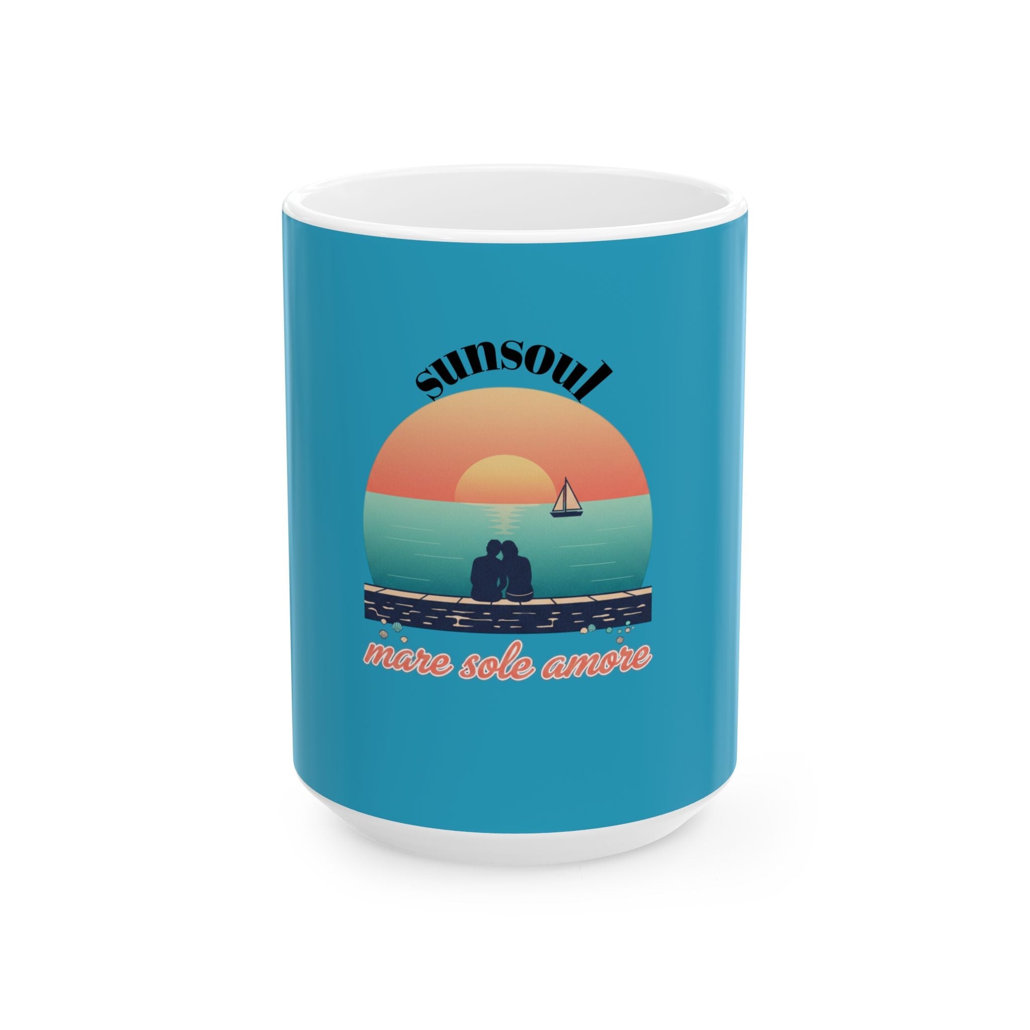 Sunset Romance Ceramic Mug — Mare Sole Amore Tazza lifestyle sunsoul - SUNSOUL Official