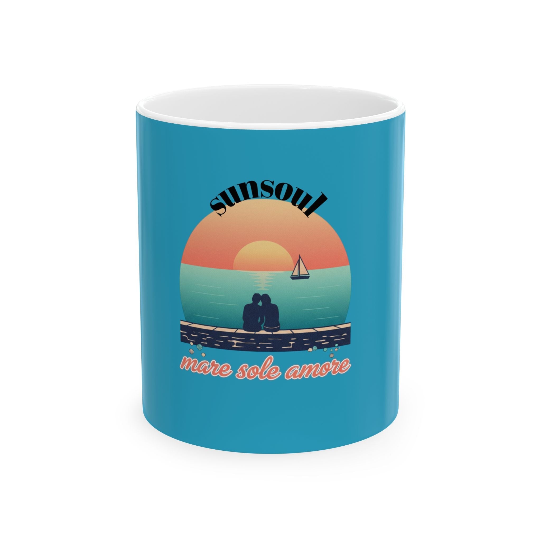 Sunset Romance Ceramic Mug — Mare Sole Amore Tazza lifestyle sunsoul - SUNSOUL Official